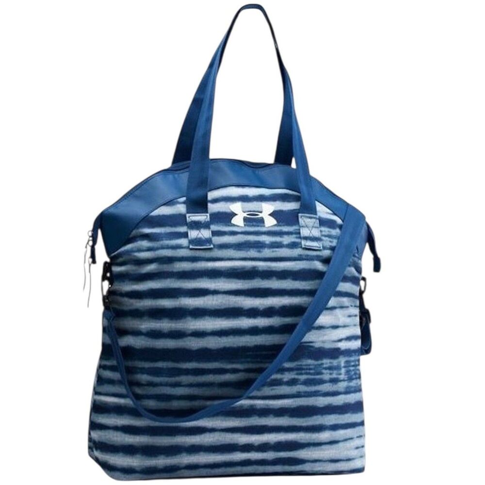 Under Armour Womens Gym Sport Bag Tote Stripe Blue